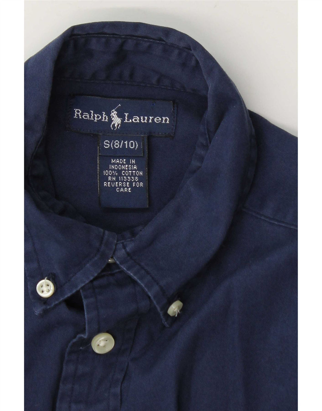 Ralph Lauren Hemd für Jungen, 8–9 Jahre, Größe S, Marineblau, Baumwolle