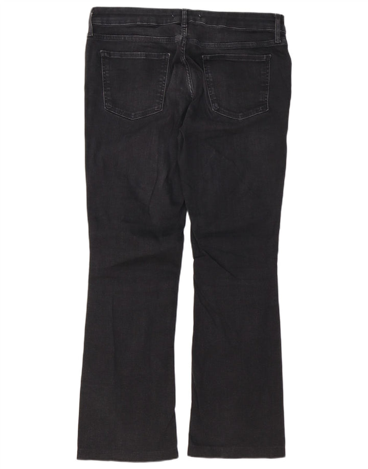 Zara Damen Bootcut Jeans EU 42 Large W32 L29 Schwarz