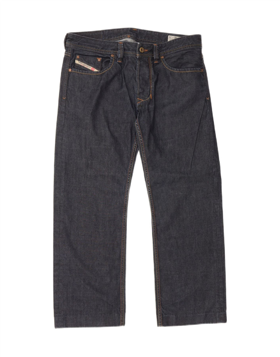 Diesel Herren Straight Jeans W32 L27 Marineblaue Baumwolle