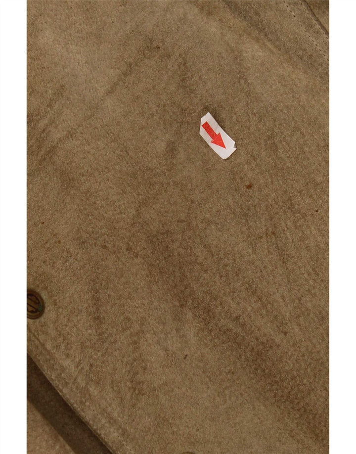 Pionier Herren Wildlederweste Medium Khaki