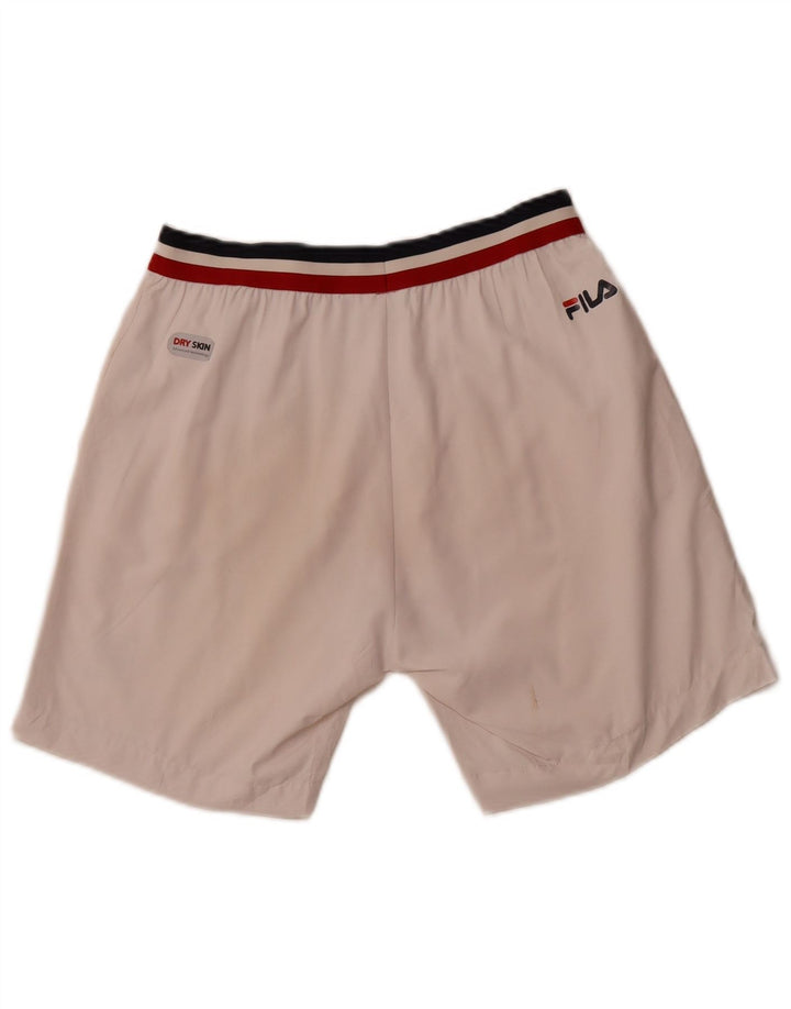 FILA Herren Sportshorts Small Weiß Polyester