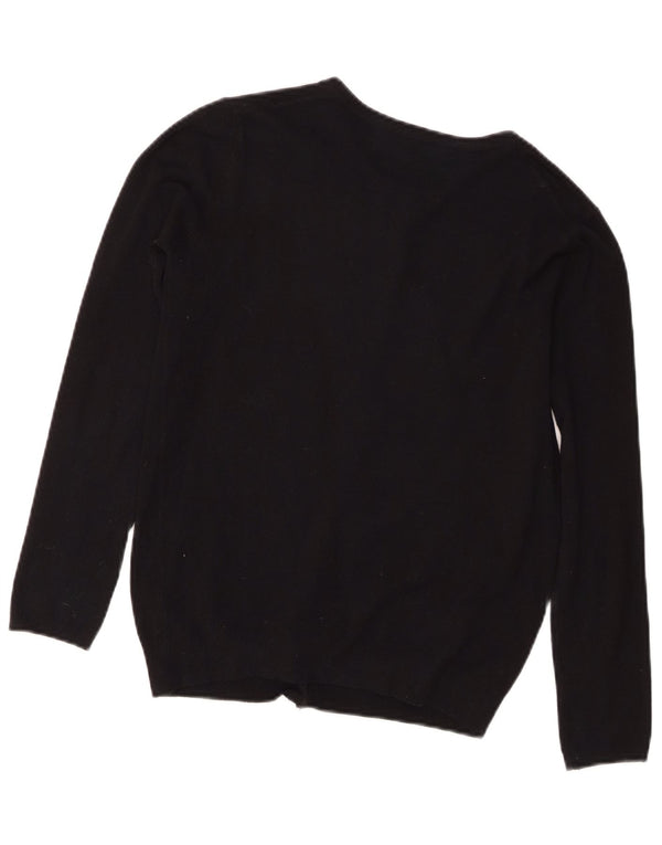Zara Damen Strickjacke UK 12 Medium Schwarz