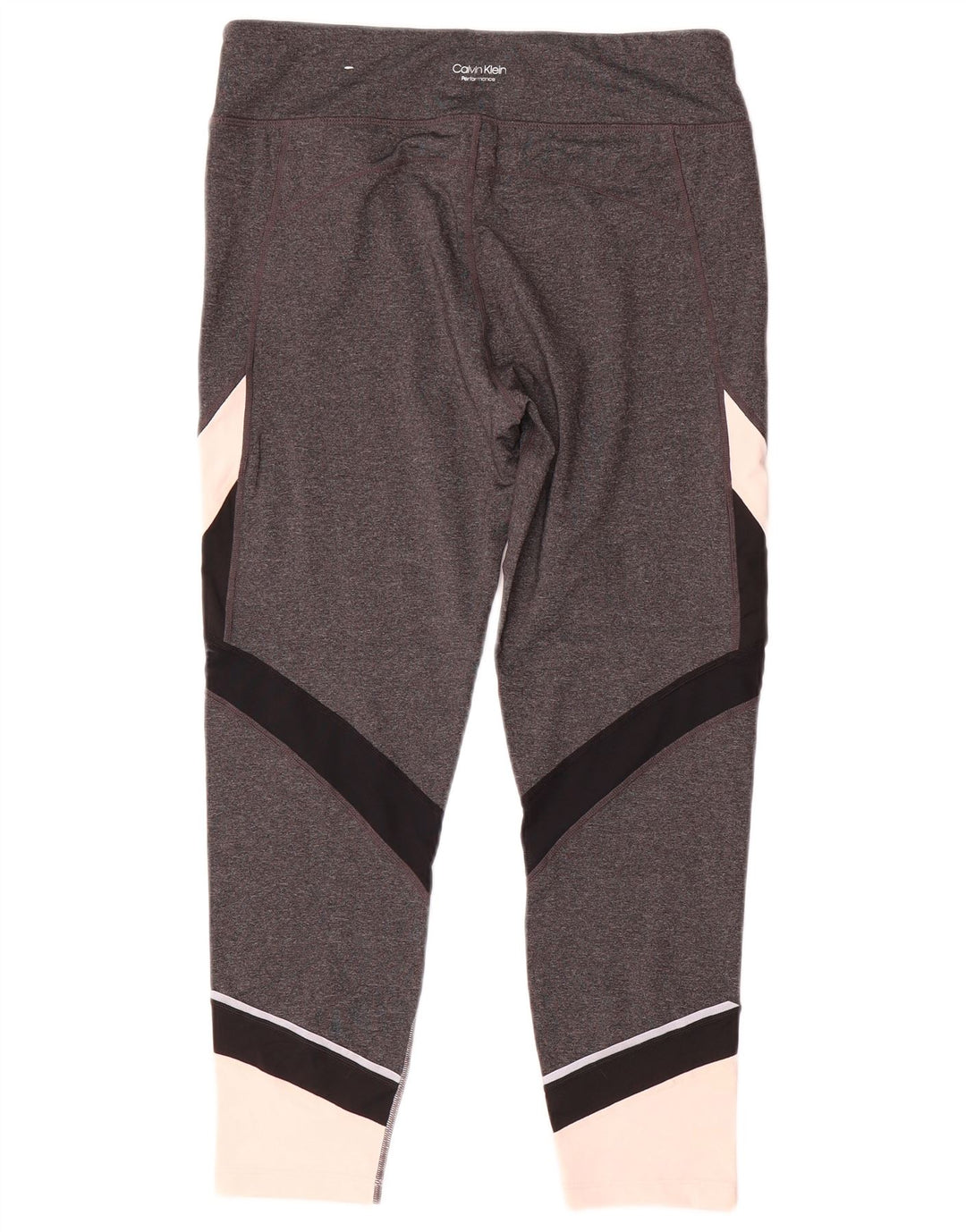 Calvin Klein Damen Leggings UK 16 Large Grau Colourblock