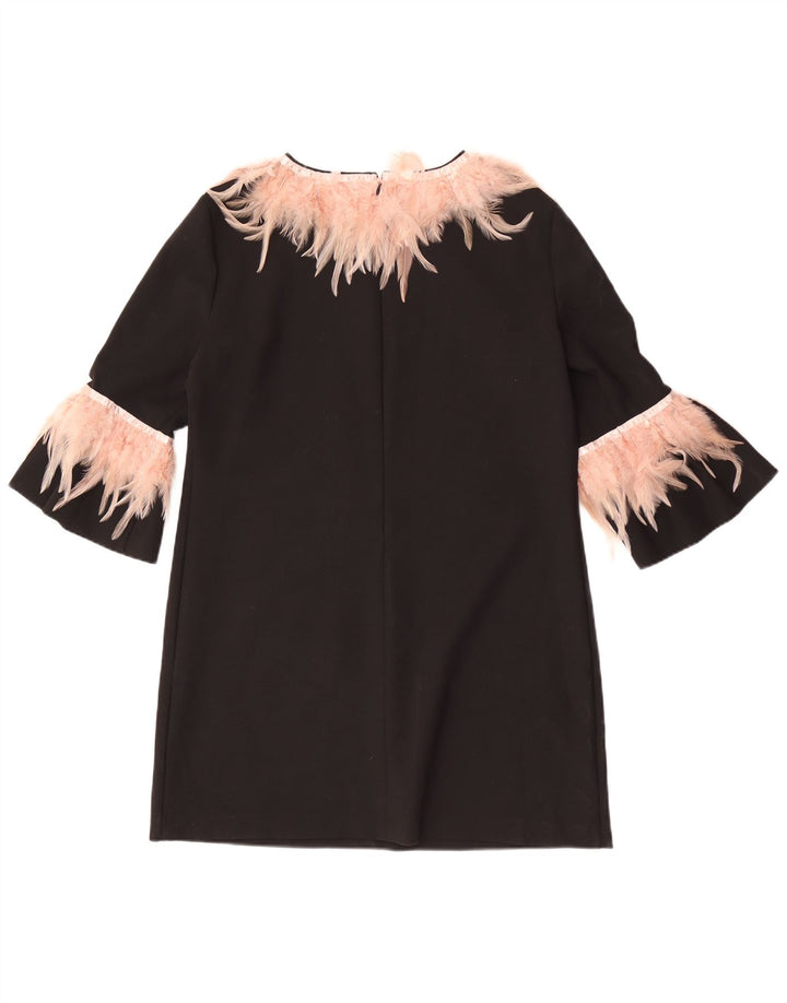 Zara Damen-Etuikleid mit 3/4-Ärmeln, Gr. 46, Schwarz, Polyester
