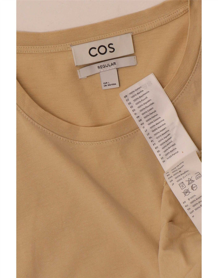 Cos Herren-T-Shirt, normal, groß, beige, Baumwolle