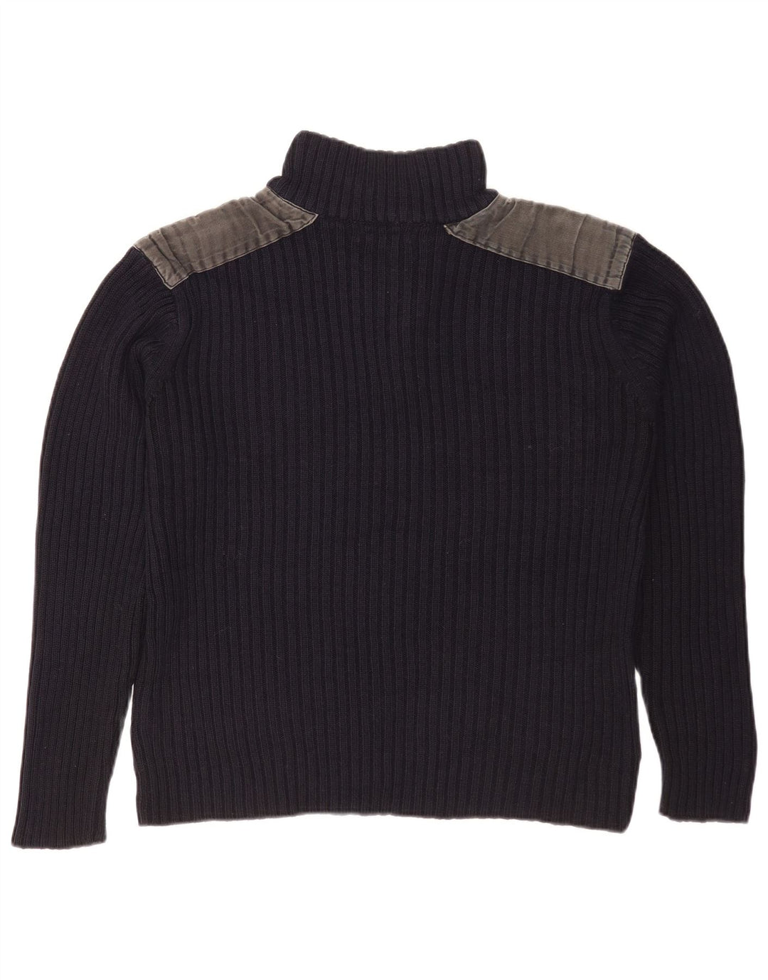 Pierre Cardin Herren-Pullover mit Knopfkragen, Größe S, Marineblau, Farbblock