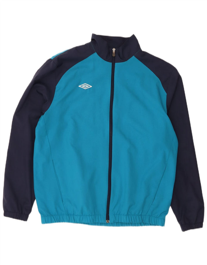 Umbro Herren-Trainingsanzug-Top-Jacke, groß, blau, Farbblock