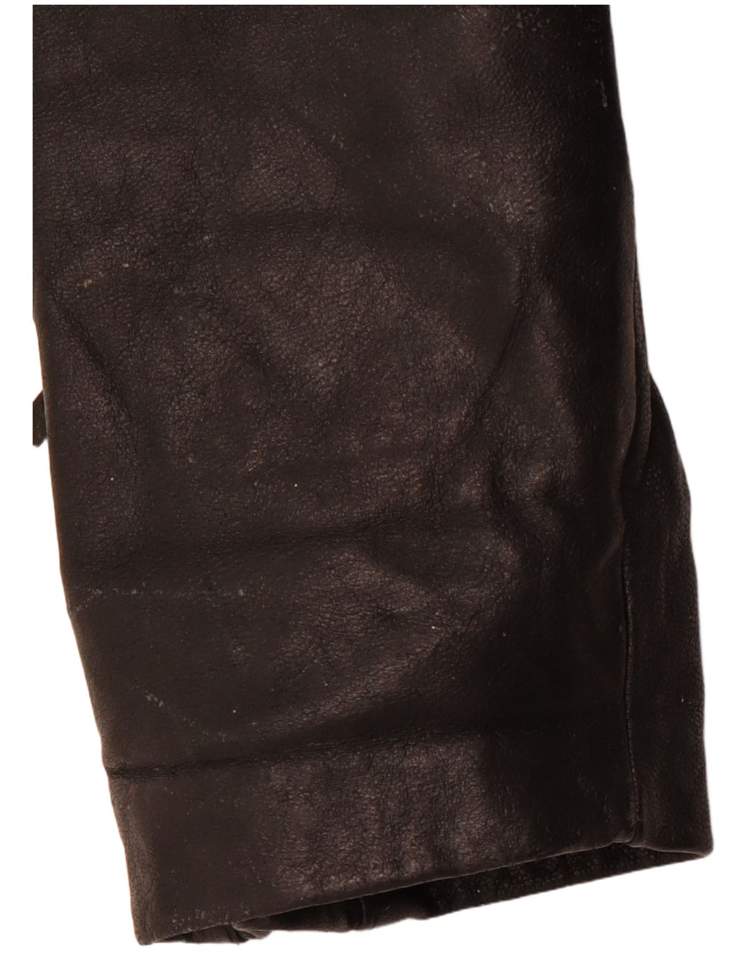 VINTAGE Damen Leder Bikerjacke UK 14 Mittelschwarzes Leder