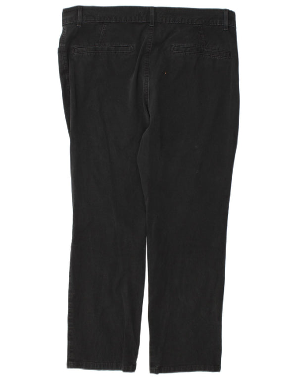 Marks & Spencer Damen kurze gerade Jeans UK 16 Large W38 L27 Schwarz