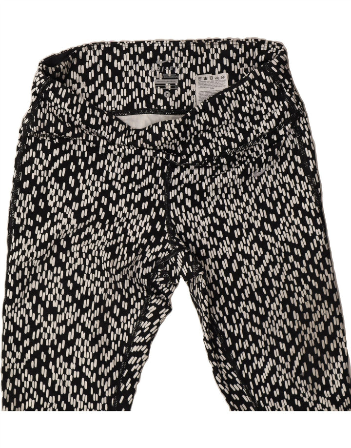 NIKE Womens Leggings UK 8 Small Black Geometric Nylon Vintage Nike and Second-Hand Nike from Messina Hembry 