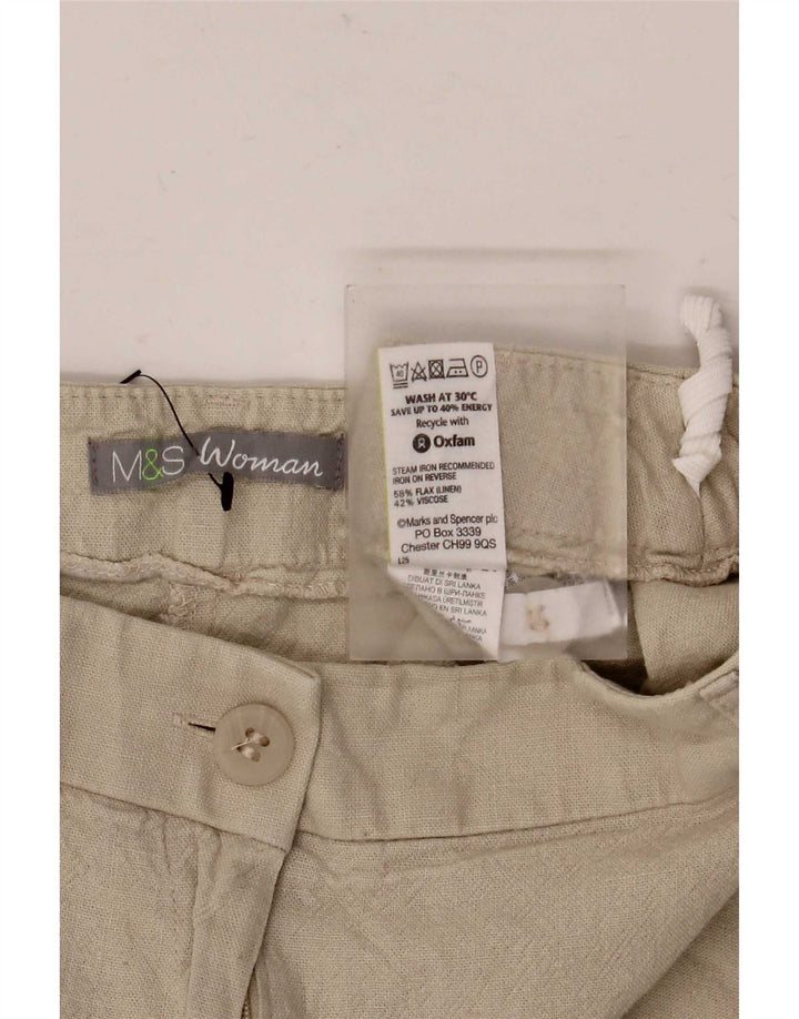 Gerade Capri-Hose für Damen von Marks & Spencer UK 12 Medium W30 L20 Beige