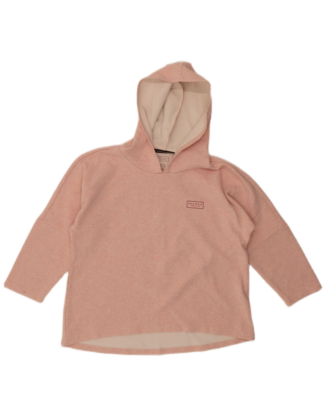 JACK WILLS Damen-Pullover mit übergroßem Kapuzenpullover, Gr. 10, klein, rosa gefleckt