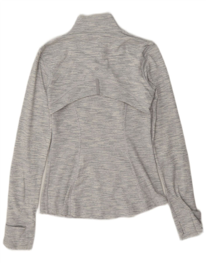 Lululemon Damen-Trainingsanzugoberteil, Jacke, US 6, mittelgrau gefleckt