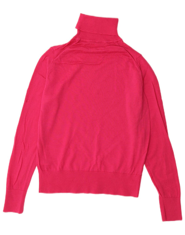 Marks & Spencer Womens Roll Neck Jumper Sweater UK 12 Medium Pink