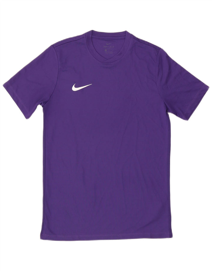 Nike Herren Dri Fit T-Shirt-Oberteil aus mittelviolettem Polyester