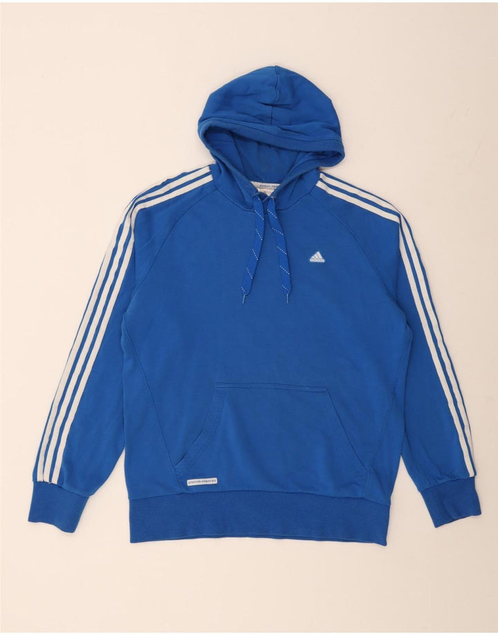 Adidas Herren Kapuzenpullover, groß, aus blauer Baumwolle