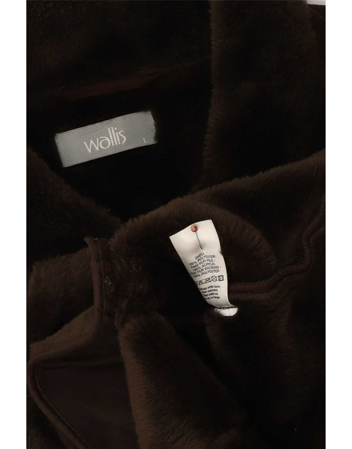 Wallis Damen Übergroßer Sherpa-Mantel UK 16 Large Braunes Acryl