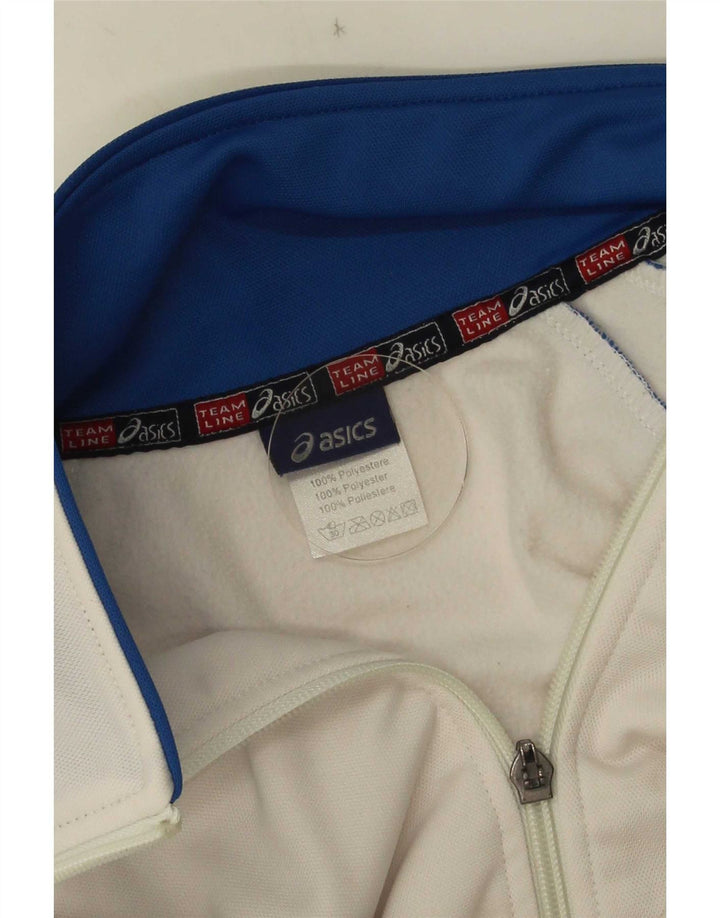 Asics Herren-Trainingsanzug-Oberteil, Jacke, Größe S, Weiß, Polyester