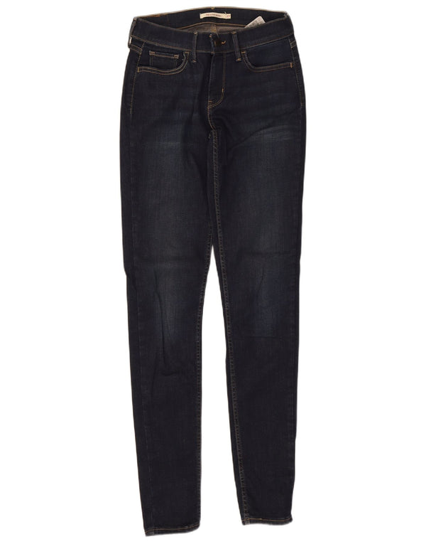 Levi's Damen 710 Super Skinny Jeans W27 L32 Marineblau Baumwolle