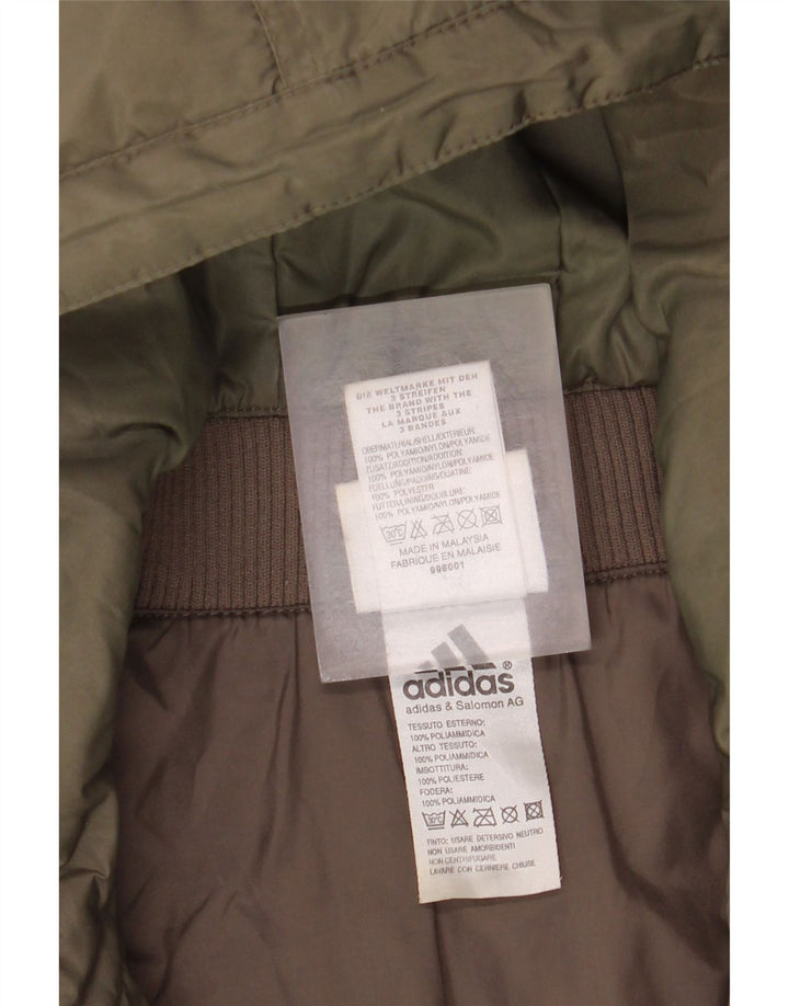 Adidas Jungen-Windbreakerjacke mit Kapuze, 15–16 Jahre, Khaki, Polyamid