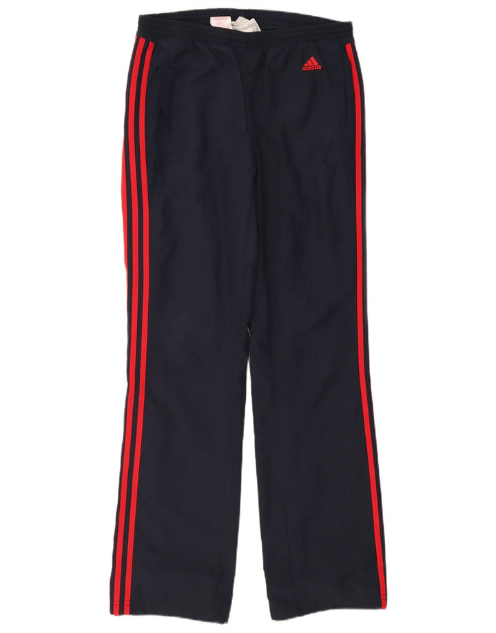 ADIDAS Boys Tracksuit Trousers 15-16 Years  Navy Blue Polyester