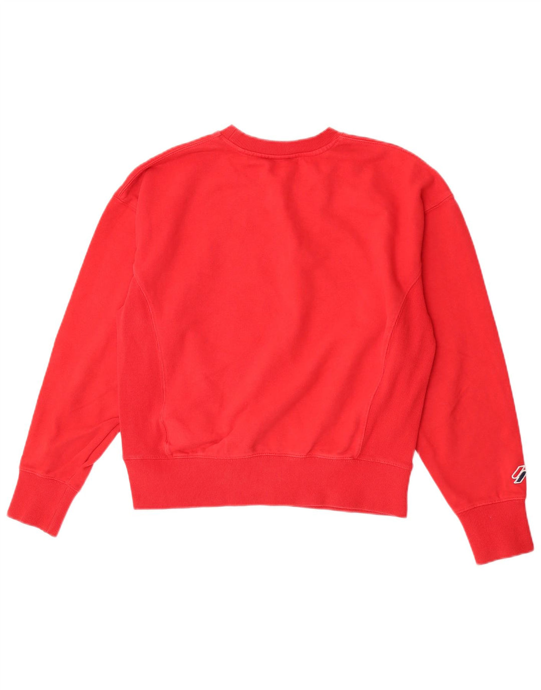 Superdry Damen Grafik-Sweatshirt-Pullover UK 12 Mittelrote Baumwolle