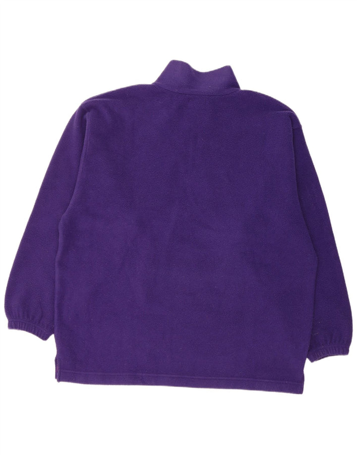 Invicta Herren-Fleecepullover mit Reißverschluss, lockerer Passform, mittelviolettes Polyester
