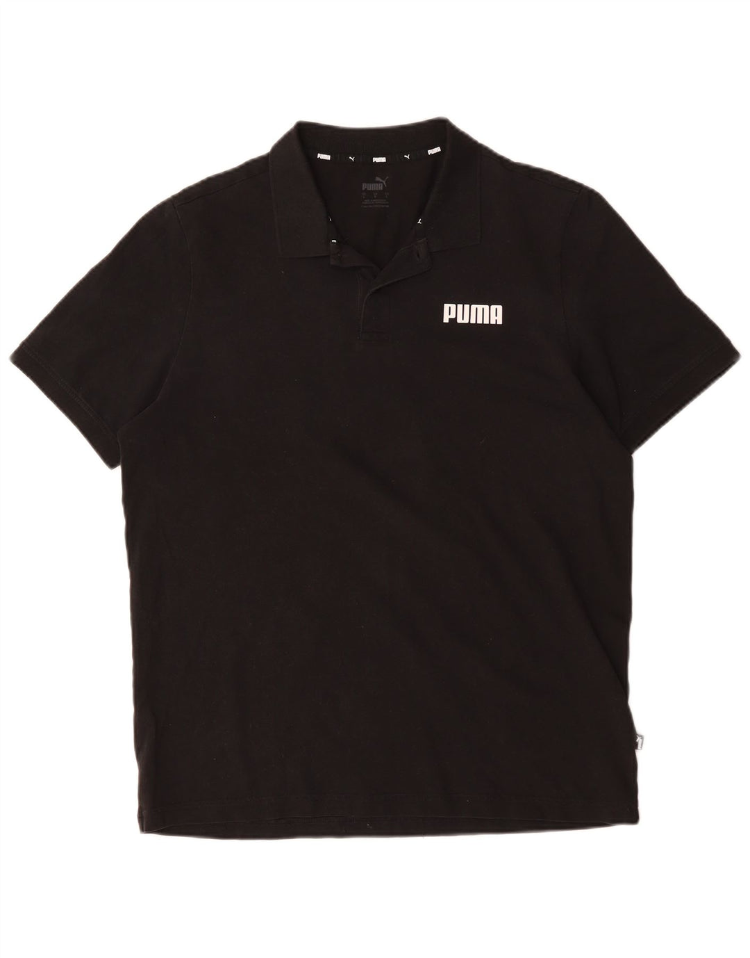 PUMA Herren-Poloshirt, groß, schwarze Baumwolle