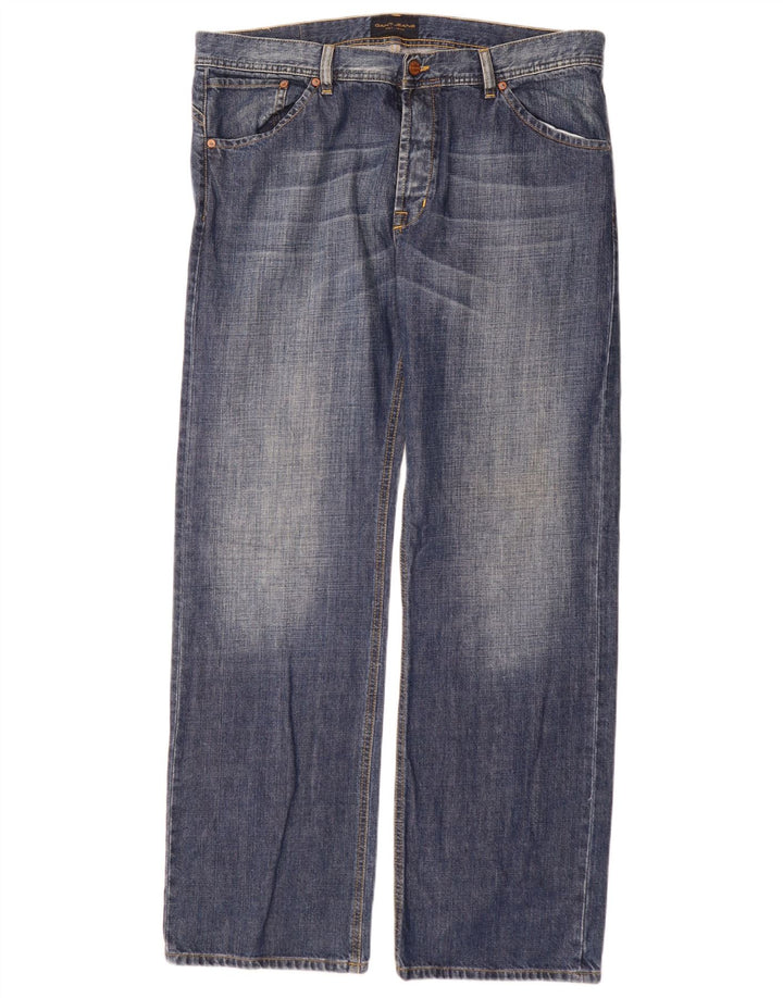 Gant Herren Straight Jeans W36 L34 Blau
