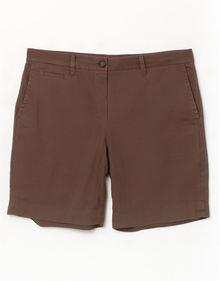 Marks & Spencer Damen Chinoshorts UK 12 Medium W32 Braune Baumwolle