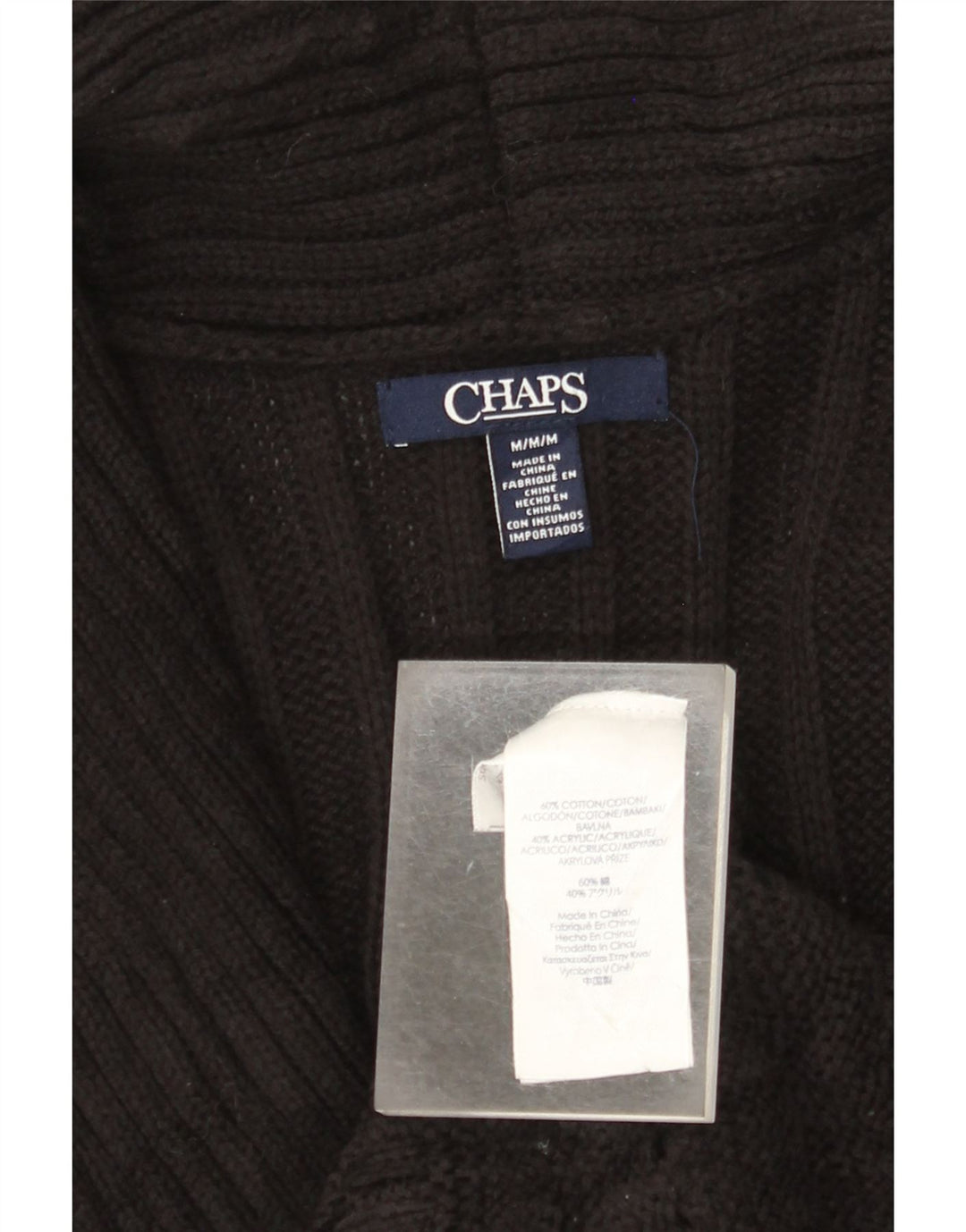 CHAPS Damen-Cardigan, ärmellos, UK 12, mittelschwarz, Baumwolle
