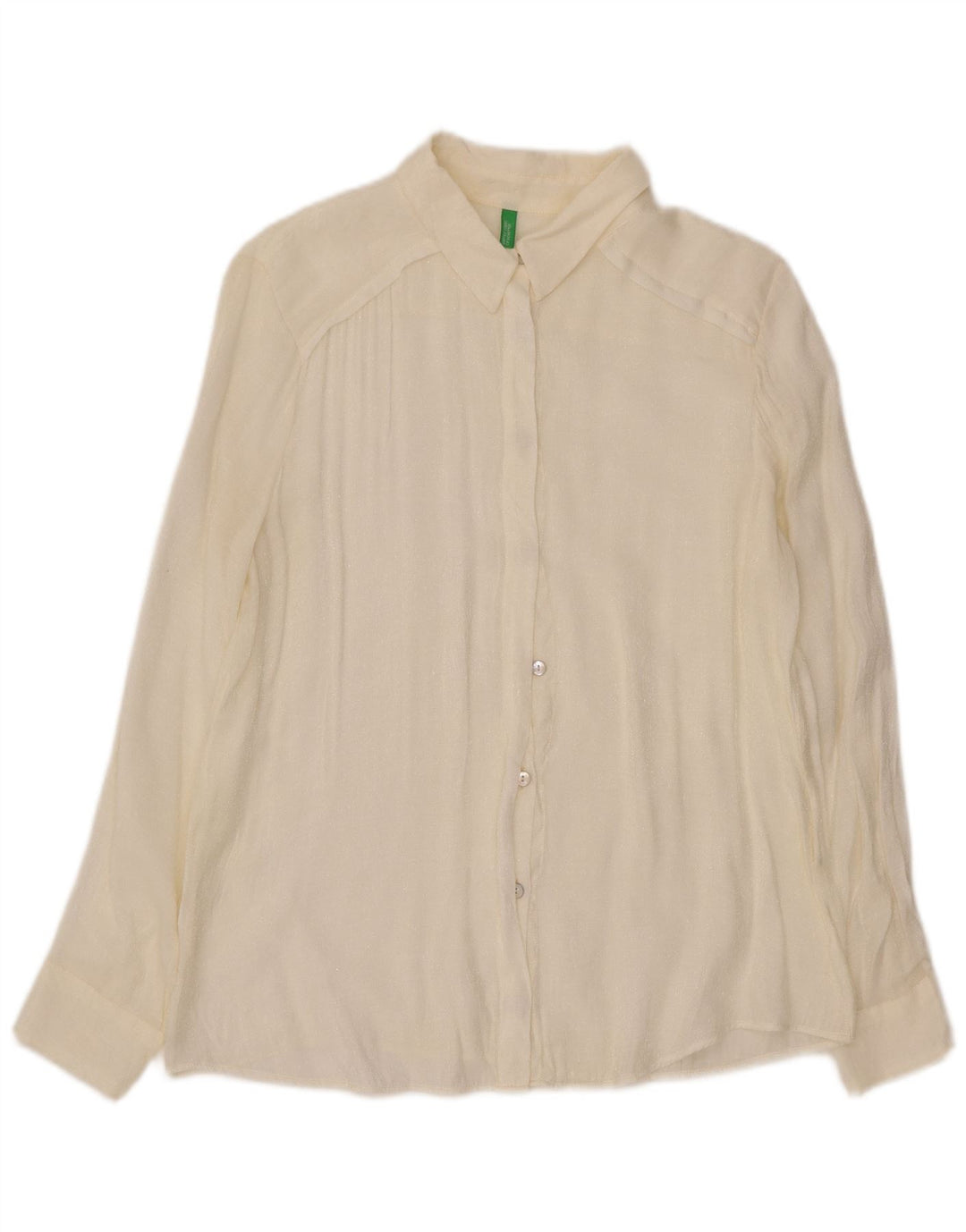 Benetton Damen-Hemd UK 18 XL Weiß