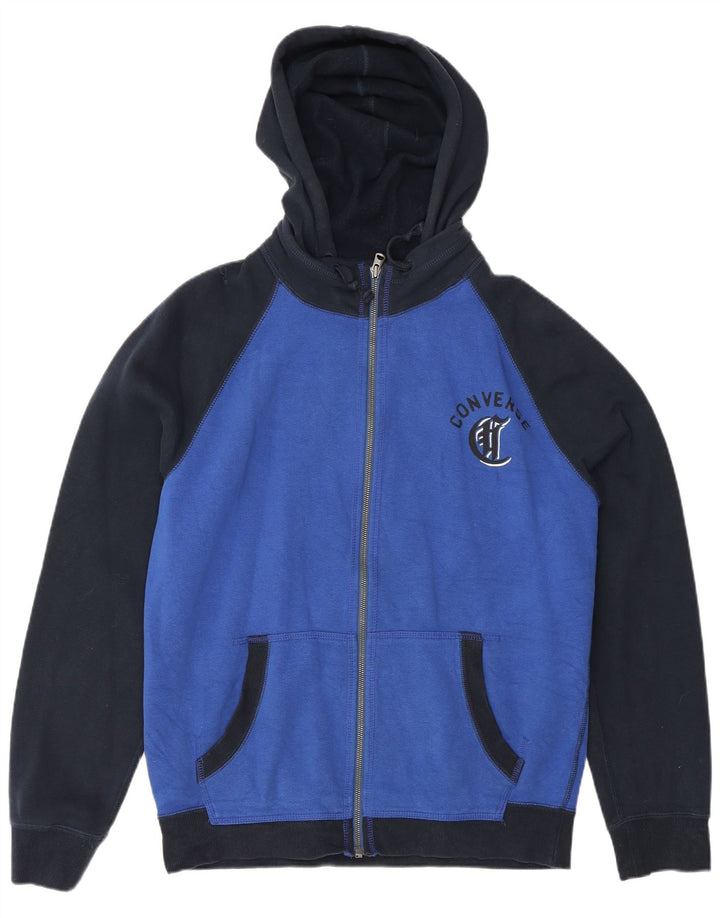 Converse Herren-Kapuzenpullover mit grafischem Reißverschluss, mittelgroß, Marineblau, Farbblock