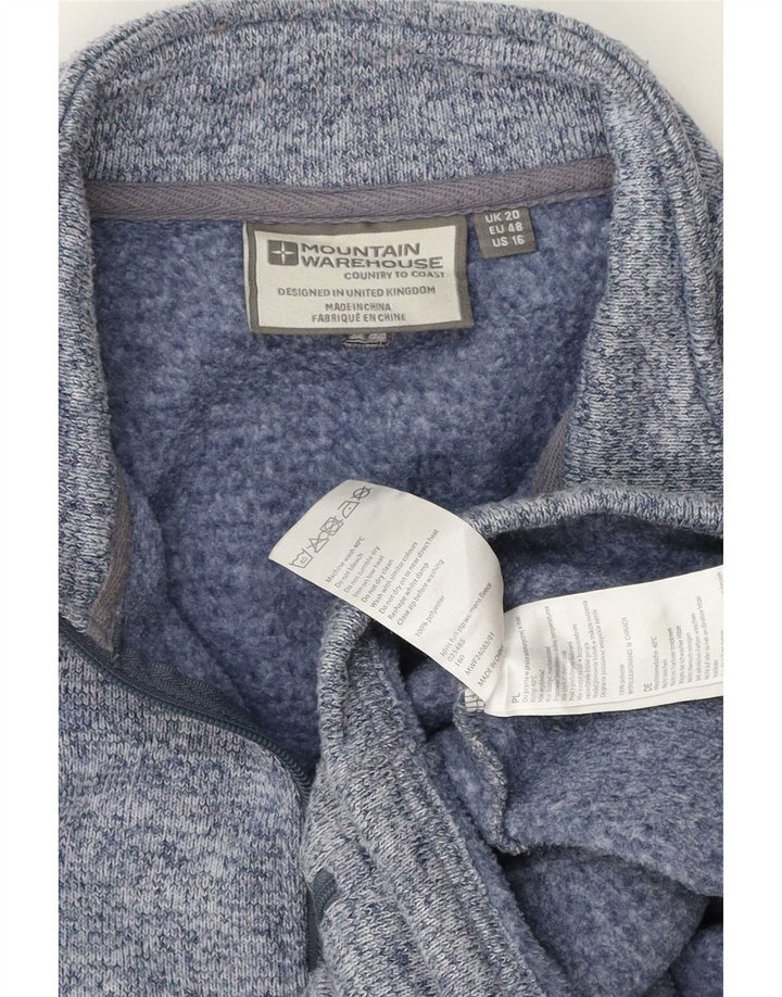 Mountain Warehouse Damen-Trainingsanzugoberteil, UK-Größe 20 2XL, Blau gefleckt