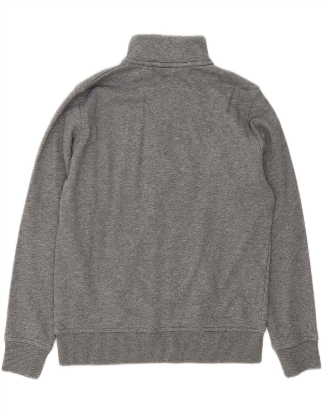 Gant Jungen-Sweatshirt mit Reißverschluss am Hals, 13–14 Jahre, graue Baumwolle