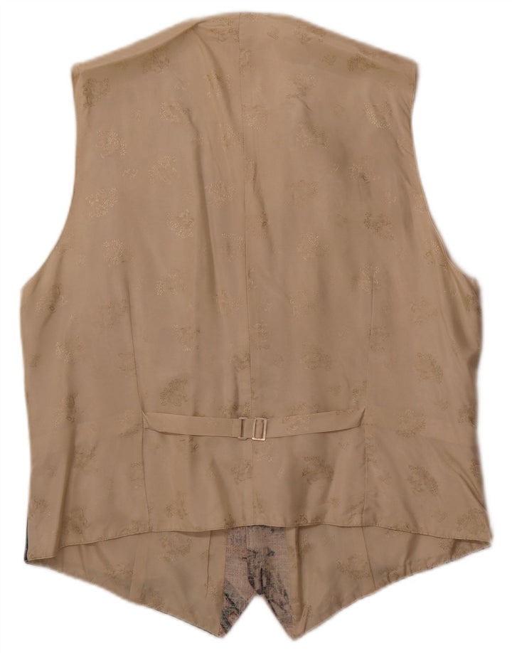 Julius Lang Grafische Herrenweste IT 54 XL Beige Patchwork Viskose