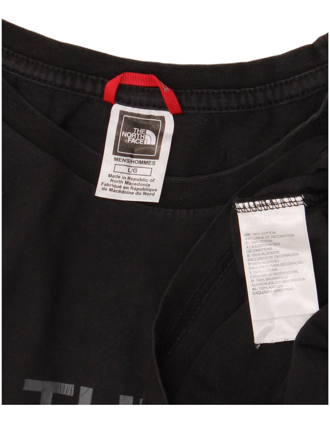 The North Face Herren-T-Shirt mit Grafik, Größe L, Schwarz, Baumwolle