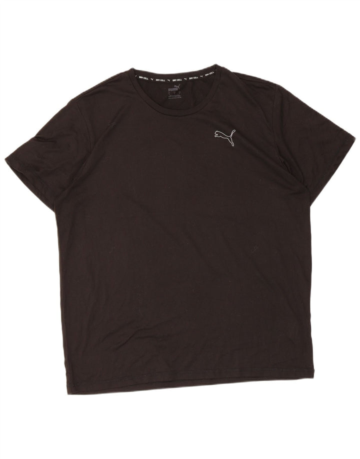 Puma Herren T-Shirt Top Large Schwarz Polyester