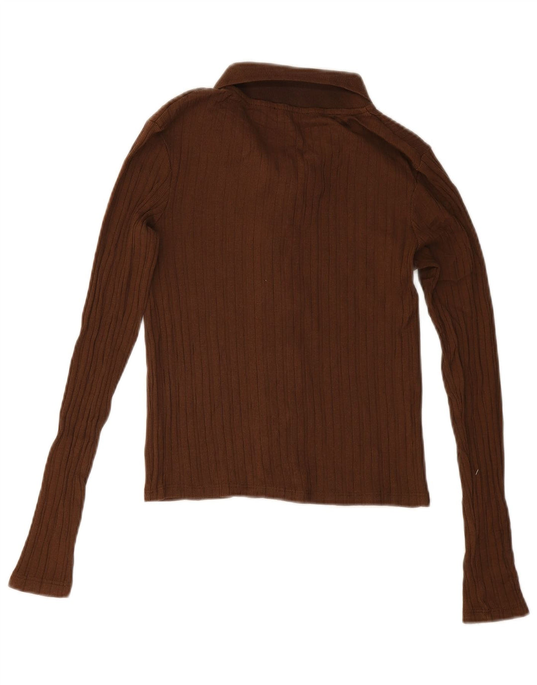 Zara Damen Crop Cardigan Pullover UK 10 Small Braun