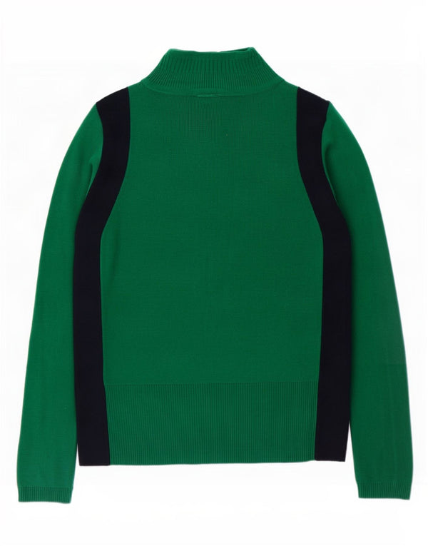Marks & Spencer Womens Turtle Neck Jumper Sweater UK 10 Small Green