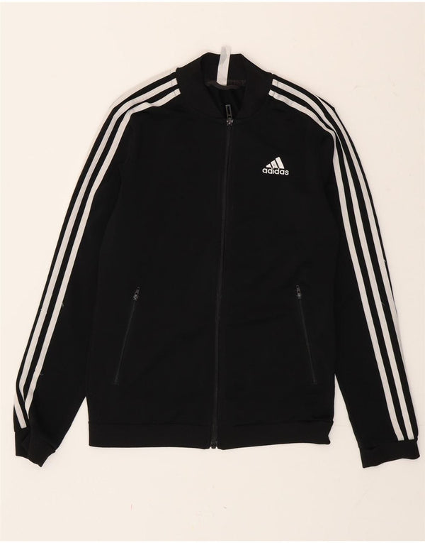 Adidas Damen Trainingsanzug Top Jacke UK 4/6 XS Schwarz gestreift Polyester