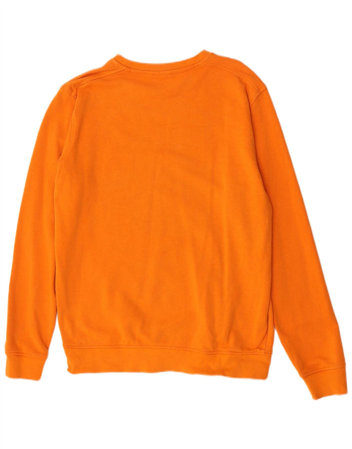 Ellesse Herren Grafik-Sweatshirt-Pullover, große orangefarbene Baumwolle