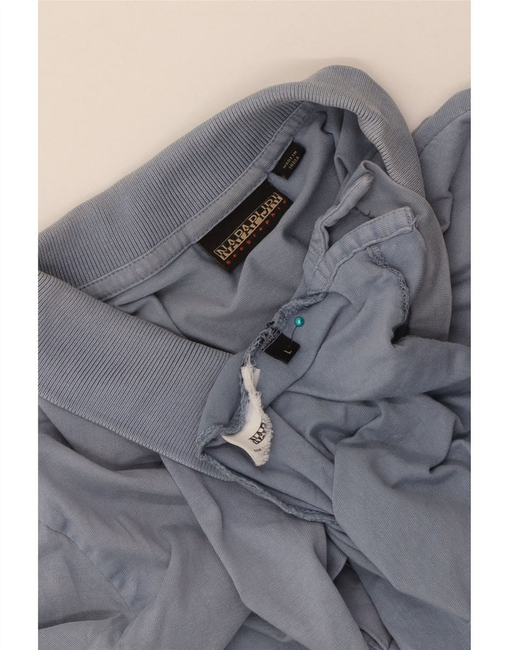 NAPAPIJRI Herren Geographic Poloshirt, Größe L, Blau