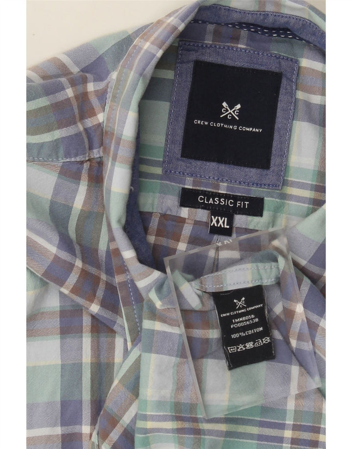 CREW CLOTHING Herren-Hemd mit klassischer Passform, 2XL, mehrfarbig, kariert, Baumwolle
