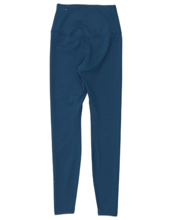 Nike Damen Dri Fit Leggings mit hoher Taille, UK 4, XS, Blau, Polyester, Sport