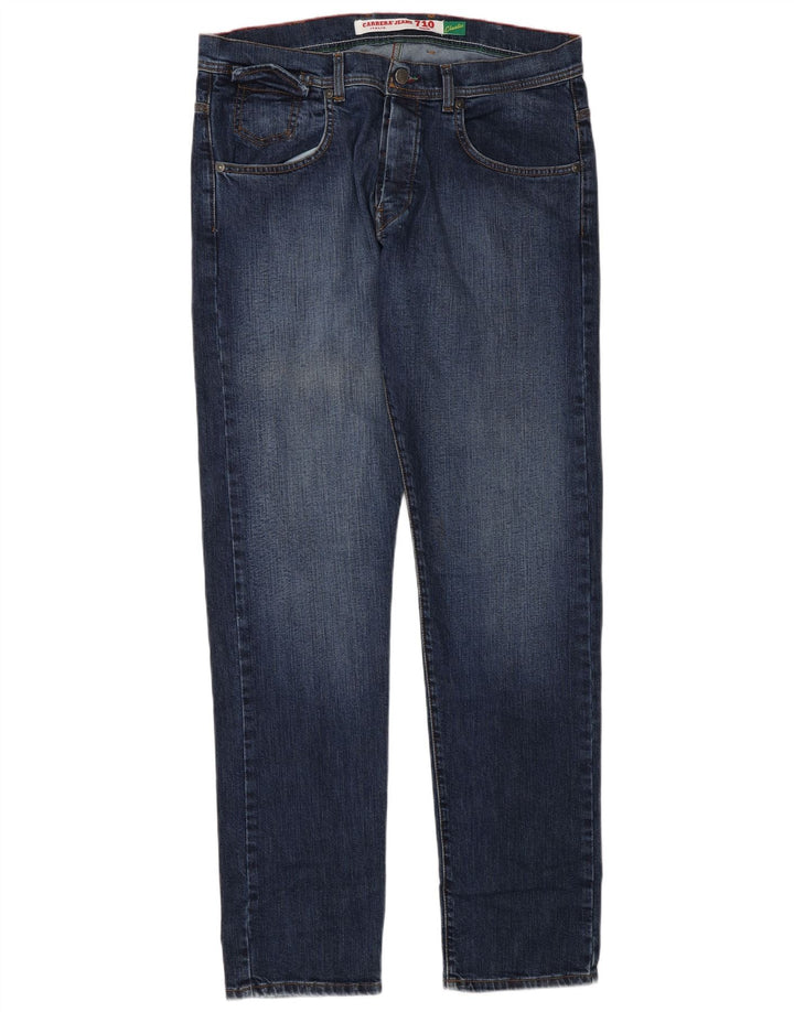 Carrera Herren 710 Regular Straight Jeans W36 L34 Blaue Baumwolle