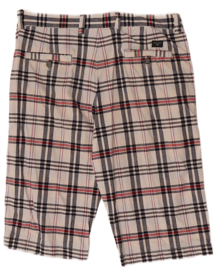 Dockers Herren Khakis Slim Fit Casual Shorts W36 Großes mehrfarbiges Karomuster