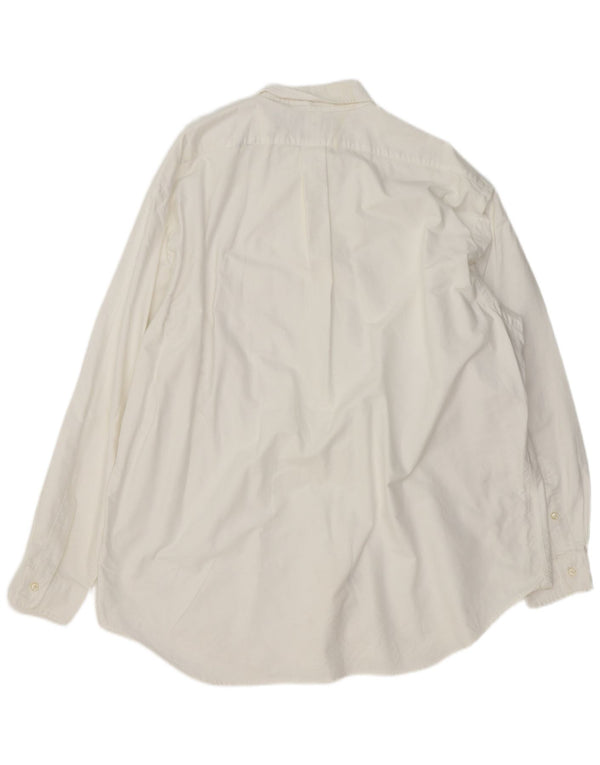 Ralph Lauren Herren Big & Tall Hemd XL, weiße Baumwolle