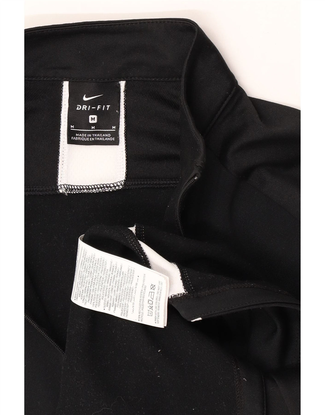 Nike Herren Dri Fit Sweatshirt mit Reißverschluss am Hals, mittelgroß, Schwarz, Farbblock