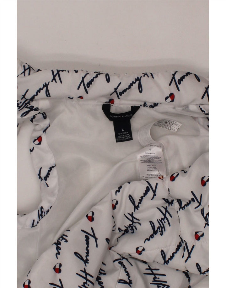 TOMMY HILFIGER Steppweste mit Grafik für Mädchen, 3–4 Jahre, weißes Polyester